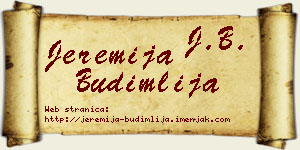 Jeremija Budimlija vizit kartica